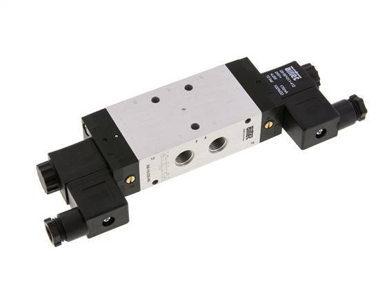 5/3 G1/4'' Center Closed Magnetventil 24V DC 3-10bar/42-140psi Airtec
