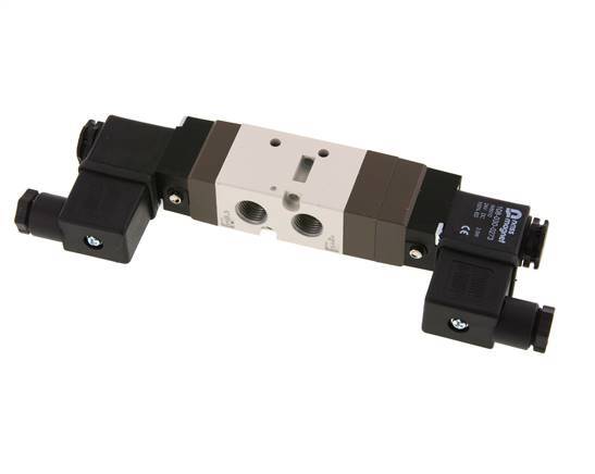 5/3 G1/4'' (G1/8'') Druck-Center-Magnetventil 12V DC 2-10bar/28-140psi YPC