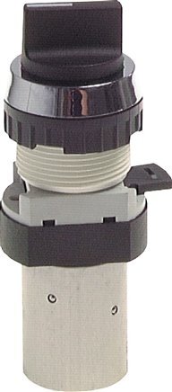 5/2 M5 Drehschalter Ventil Schwarz 0-12bar/0-168psi 30.5mm Airtec