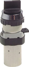 5/2 M5 Drehschalter Ventil Schwarz 0-12bar/0-168psi 30.5mm Airtec