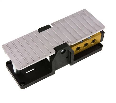 5/3 G1/4'' Auspuff Zentrum Fuß Pedal Ventil Raste 2.5-10bar/35.0-140psi