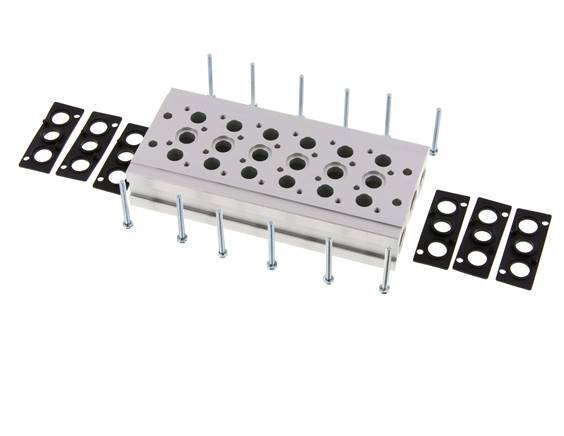 Verteiler 6-Stationen YPC SF2000 5/2 5/3-fach