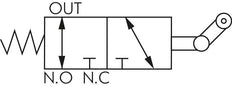 3/2 G1/8'' Rollen-Leerlaufventil 0-8bar/0-112psi YPC