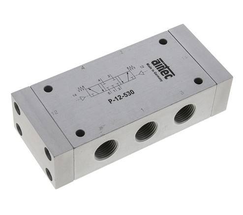 5/3 G1/2'' Center Closed Luftsteuerventil 0-10bar/0-140psi Airtec