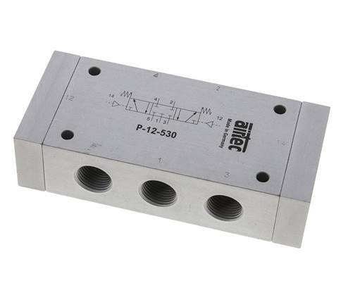 5/3 G1/2'' Center Closed Luftsteuerventil 0-10bar/0-140psi Airtec