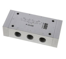 5/3 G1/2'' Center Closed Luftsteuerventil 0-10bar/0-140psi Airtec