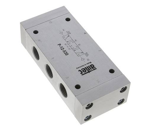 5/3 G1/2'' Center Closed Luftsteuerventil 0-10bar/0-140psi Airtec