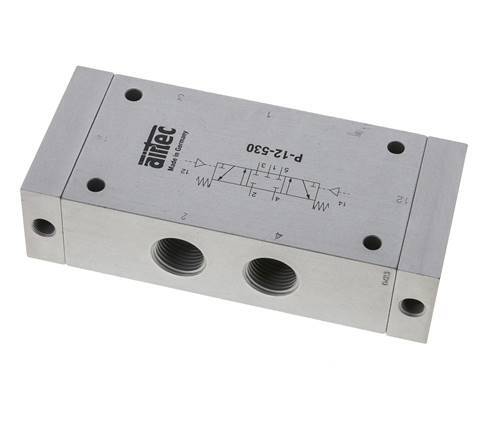 5/3 G1/2'' Center Closed Luftsteuerventil 0-10bar/0-140psi Airtec