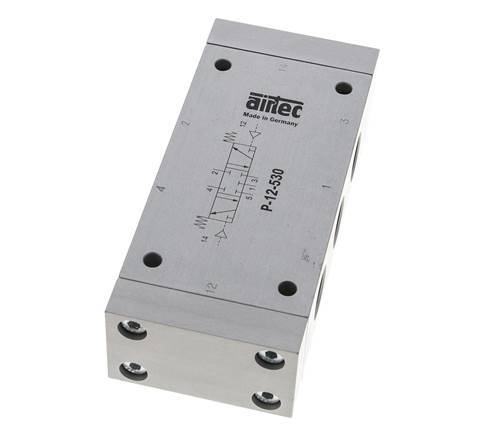 5/3 G1/2'' Center Closed Luftsteuerventil 0-10bar/0-140psi Airtec