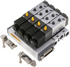 G1/8'' 4x Pneumatik-Ventilinsel 24V DC 1,5-8bar/21,0-112psi Mehrpolig E.MC