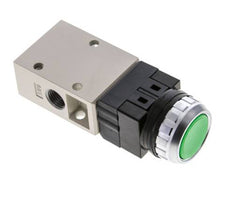 3/2 G1/4'' Push Button Valve Green 0-8bar/0-112psi YPC
