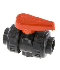 PVC 2-way Ball Valve True Union 20 mm Socket FKM
