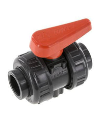 PVC 2-way Ball Valve True Union 25 mm Socket FKM