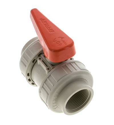PP-H 2-way Ball Valve True Union Rp 1 1/4'' FKM