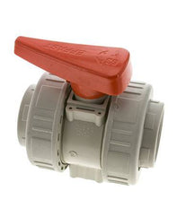 PP-H 2-Wege-Kugelhahn 2fach Überwurfmutter Rp 2'' EPDM