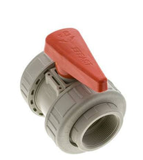 PP-H 2-Wege-Kugelhahn 2fach Überwurfmutter Rp 2'' EPDM