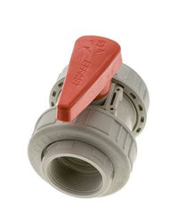 PP-H 2-Wege-Kugelhahn 2fach Überwurfmutter Rp 2'' EPDM