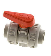 PP-H 2-way Ball Valve True Union Rp 3/4'' FKM