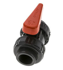 PVC 2-way Ball Valve True Union Rp 1'' FKM
