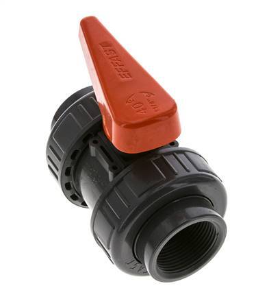 PVC 2-way Ball Valve True Union Rp 1 1/4'' FKM