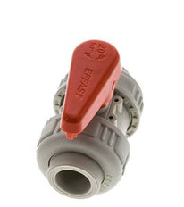 PP-H 2-way Ball Valve True Union 20 mm FKM