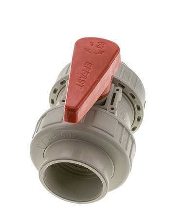 PP-H 2-way Ball Valve True Union 63 mm FKM
