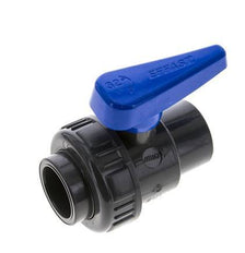 PVC 2-Wege-Kugelhahn 1fach Überwurfmutter 32 mm Buchse EPDM