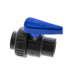 PVC 2-Wege-Kugelhahn 1fach Überwurfmutter 32 mm Buchse EPDM