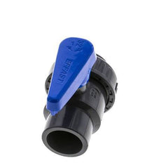 PVC 2-Wege-Kugelhahn 1fach Überwurfmutter 32 mm Buchse EPDM