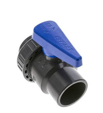 PVC 2-Wege-Kugelhahn 1fach Überwurfmutter 50 mm Buchse EPDM