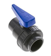 PVC 2-Wege-Kugelhahn 1fach Überwurfmutter 50 mm Buchse EPDM