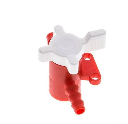 PE 2-way Ball Valve 1/4'' (6 mm) Hose Barbs