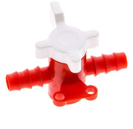 PE 2-way Ball Valve 3/8'' (9 mm) Hose Barbs