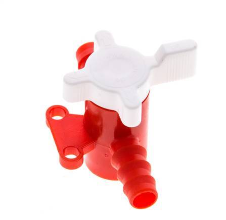 PE 2-way Ball Valve 3/8'' (9 mm) Hose Barbs