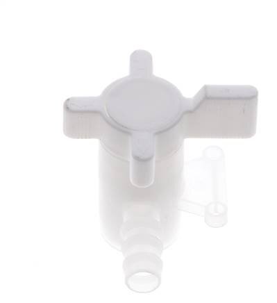 PVDF 2-way Ball Valve 10 mm Hose Barbs