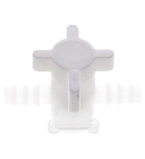 PVDF 2-way Ball Valve 10 mm Hose Barbs