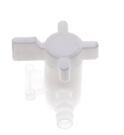 PVDF 2-way Ball Valve 10 mm Hose Barbs