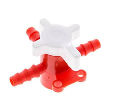 PE 3-Wege-Kugelhahn 1/4'' (6 mm) Schlauchverschraubungen