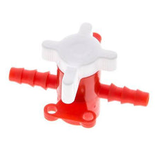 PE 3-Wege-Kugelhahn 1/4'' (6 mm) Schlauchverschraubungen