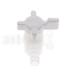 PVDF 3-Wege-Kugelhahn 3/8'' (9 mm) Schlauchverschraubungen