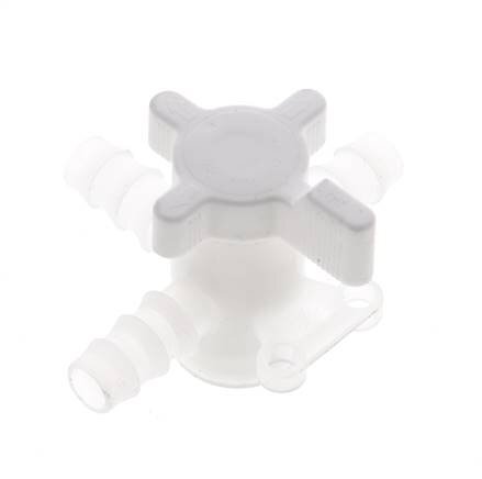 PVDF 3-Wege-Kugelhahn 3/8'' (9 mm) Schlauchverschraubungen