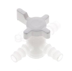 PVDF 3-Wege-Kugelhahn 3/8'' (9 mm) Schlauchverschraubungen