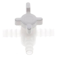 PVDF 3-Wege-Kugelhahn 3/8'' (9 mm) Schlauchverschraubungen