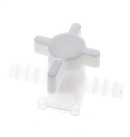 PVDF 3-Wege-Kugelhahn 10 mm Schlauchverschraubungen