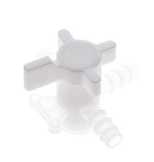 PVDF 3-Wege-Kugelhahn 10 mm Schlauchverschraubungen