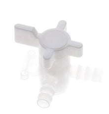 PVDF 3-Wege-Kugelhahn 10 mm Schlauchverschraubungen
