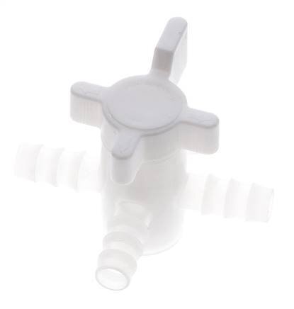 PVDF 3-Wege-Kugelhahn 10 mm Schlauchverschraubungen