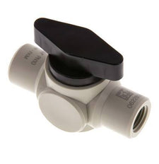 PP 2-way Ball Valve G 1/4'' FKM Vacuum