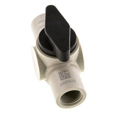 PP 2-Wege-Kugelhahn G 3/8'' FKM Vakuum
