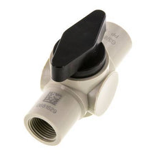 PP 2-Wege-Kugelhahn G 3/8'' FKM Vakuum